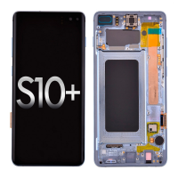 OLED Screen Digitizer with Frame Replacement  for Samsung Galaxy S10 Plus G975F  (Service Pack)  - Blue PH-LCD-SS-00253BKBU