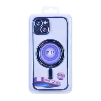 Magnetic Soft Phone Case for iPhone 15 - Blue MT-TC-IP-00057BU