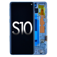 OLED Screen Digitizer with Frame Replacement for Samsung Galaxy S10 G973F (Refurbished) - Blue PH-LCD-SS-00252BKBU