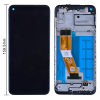 LCD Screen Digitizer Assembly With Frame for Samsung Galaxy A11(2020) A115F/DS (Size 159.5mm) - Black PH-LCD-SS-002933BK
