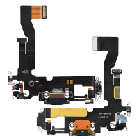 Charging Port with Flex Cable for iPhone 12/ 12 Pro (Super High Quality) - Black PH-CF-IP-000401BKA