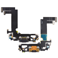 Charging Port with Flex Cable for iPhone 12 mini (Super High Quality) - Black PH-CF-IP-000411BKA
