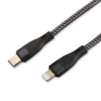 3ft Type-C to 8 Pin Fast Charging Data Cable - Black EI-DA-IP-00004BK