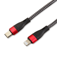 3ft Type-C to 8 Pin Fast Charging Data Cable - Red EI-DA-IP-00004RD