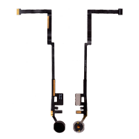 Home Button Connector with Flex Cable Ribbon for iPad 5 (2017)/ iPad 6 (2018) - Black PH-HB-IP-00122BK