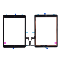 Touch Screen Digitizer With Stickers,Home Button and Home Button Flex Cable for iPad Air (High Quality) - Black PH-TOU-IP-00027BKA