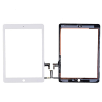 Touch Screen Digitizer With Stickers,Home Button and Home Button Flex Cable for iPad Air (High Quality) - White PH-TOU-IP-00027WHA