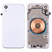 Back Housing with Small Parts Pre-installed for iPhone XR(for Apple)(High Quality) - White PH-HO-IP-00255WHA