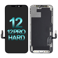 PH-LCD-IP-001063BKH Premium Hard OLED Screen Digitizer Assembly With Frame for iPhone 12/ 12 Pro (Generic Plus) - Black