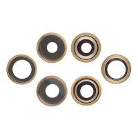 PH-CL-IP-000021GD Rear Camera Glass Lens and Cover Bezel Ring for iPhone 13 Pro / 13 Pro Max  (3 Pcs/set) - Gold