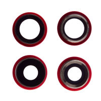 Rear Camera Glass Lens and Cover Bezel Ring for iPhone 11(2 Pcs/set) - Red PH-CA-IP-00104RD