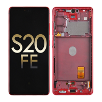OLED Screen Digitizer Assembly with Frame for Samsung Galaxy S20 FE G780 (Service Pack) - Cloud Red PH-LCD-SS-003033RDA