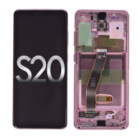 PH-LCD-SS-002843PKF OLED Screen Display with Digitizer Touch Panel and Bezel Frame for Samsung Galaxy S20 G980/ S20 5G G981 (Refurbished) - Cloud Pink