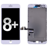 LCD Screen Display with Touch Digitizer +Back Plate for iPhone 8 Plus (5.5 inches)(FOG) - White PH-LCD-IP-00077WHA