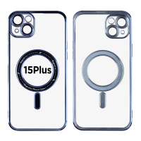 MT-TC-IP-00058BU Magnetic Soft Phone Case for iPhone 15 Plus - Blue